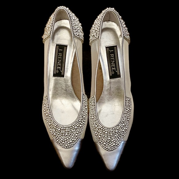 J.Renee Shoes - J.Renee Silver Embellished Heels